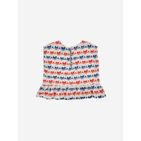 Bobo Choses Offwhite Baby Ribbon Bow All Over Woven Blouse
