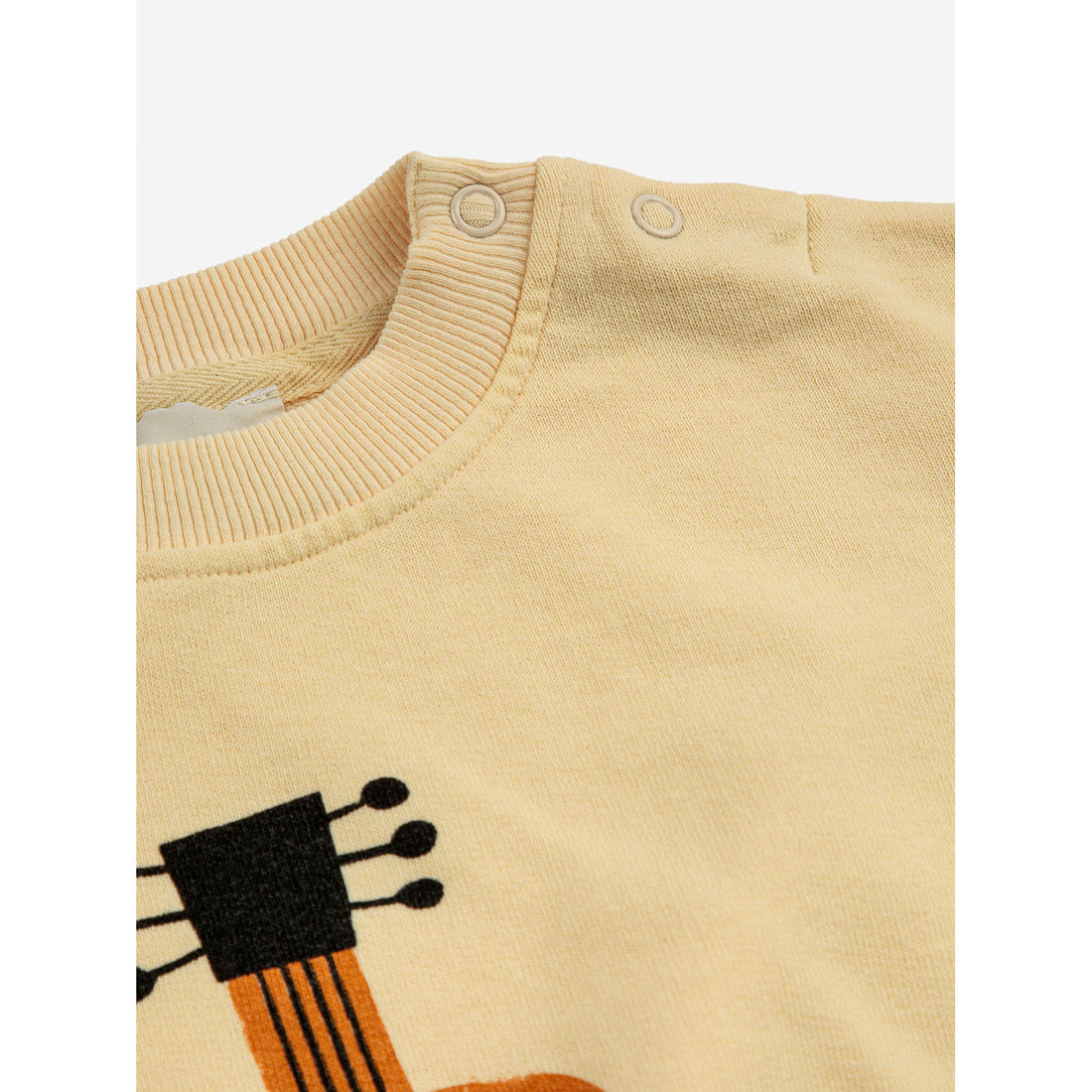 Bobo Choses Light Yellow Baby Acoustic Guitar Sweatshirt