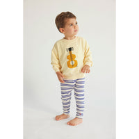Bobo Choses Light Yellow Baby Acoustic Guitar Sweatshirt