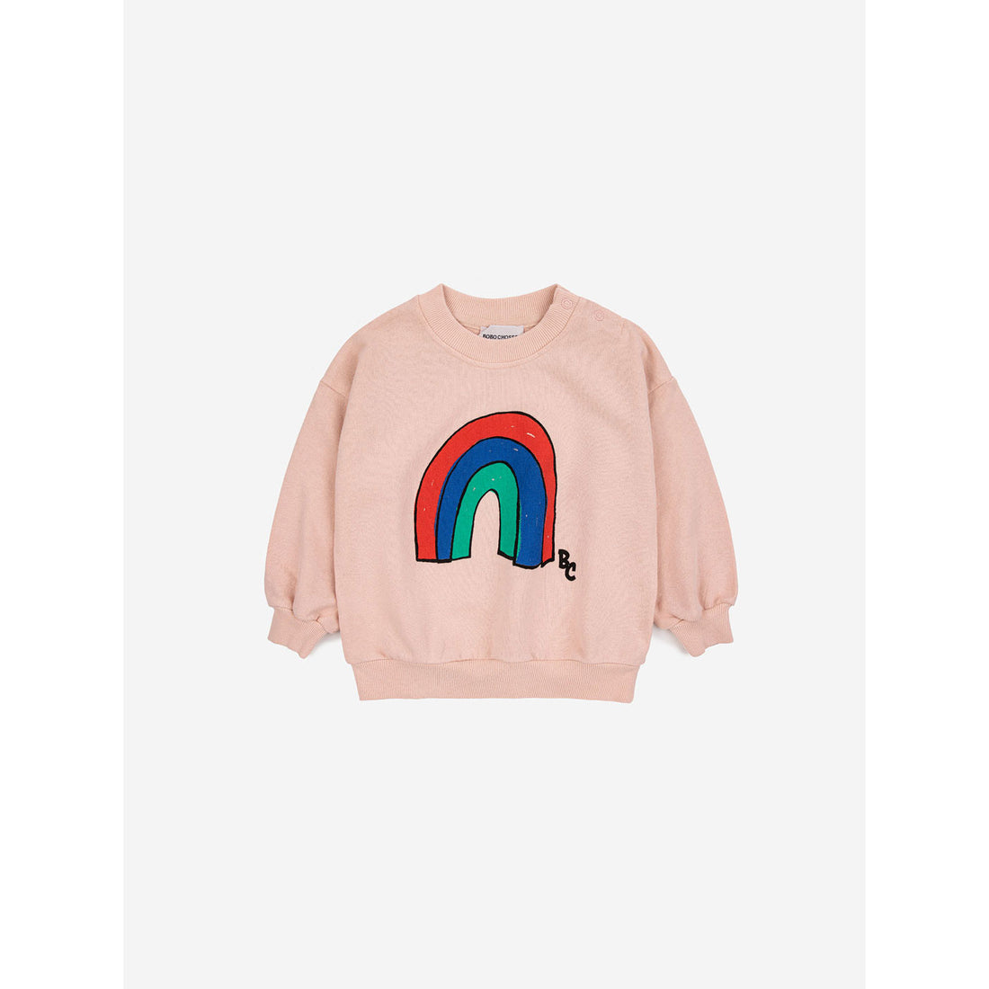 Bobo Choses Light Pink Baby Rainbow Sweatshirt