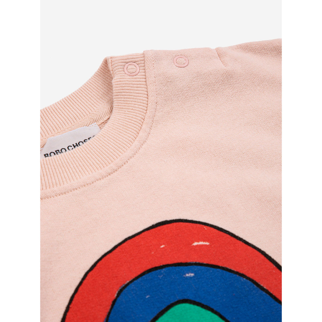 Bobo Choses Light Pink Baby Rainbow Sweatshirt