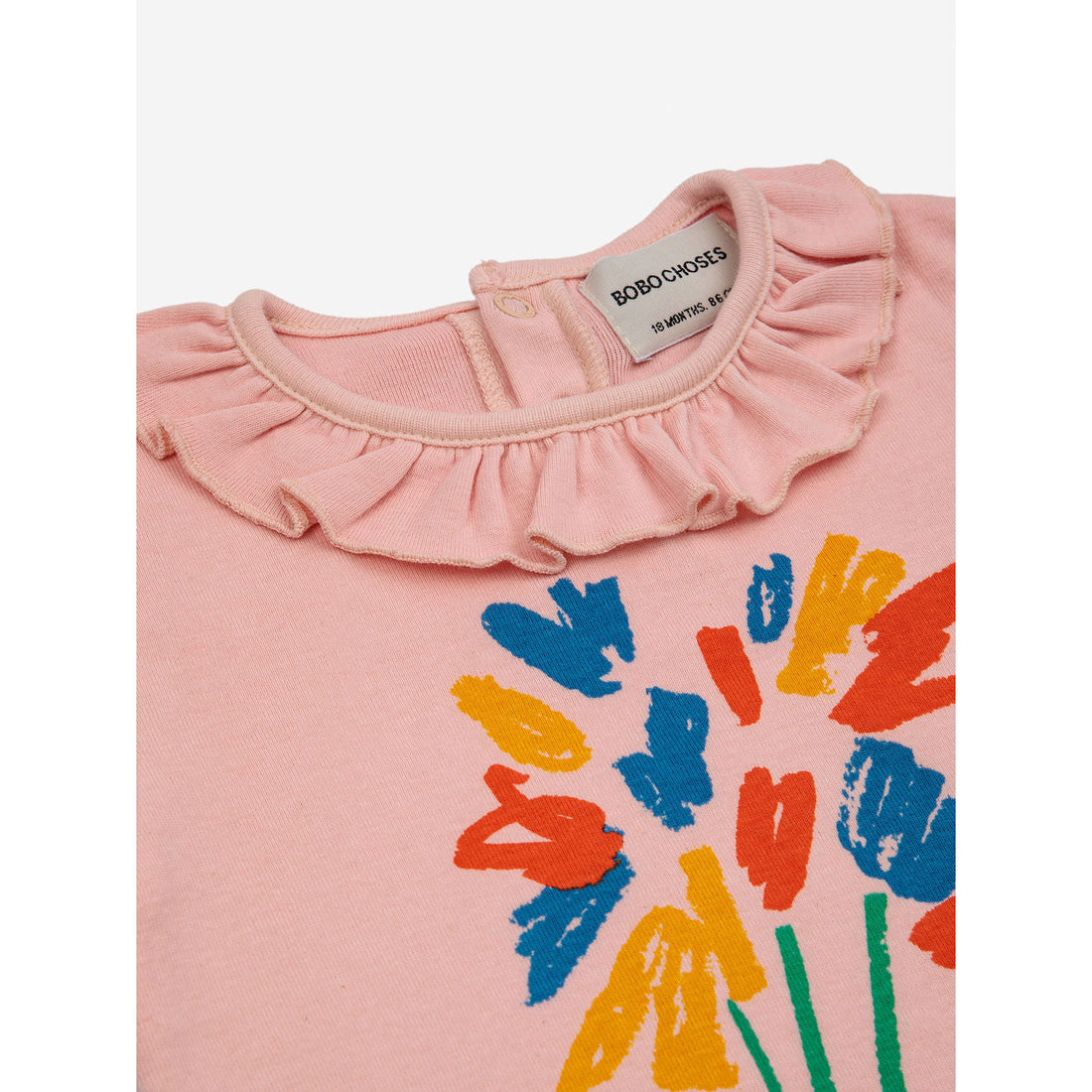 Bobo Choses Pink Baby Fireworks Ruffle Collar Body