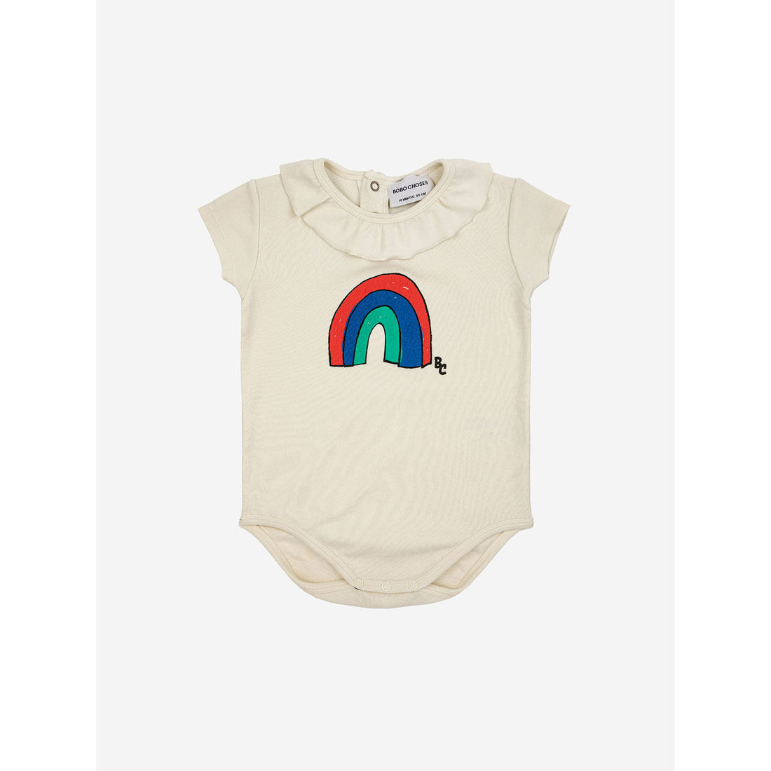 Bobo Choses Offwhite Baby Rainbow Ruffle Collar Body