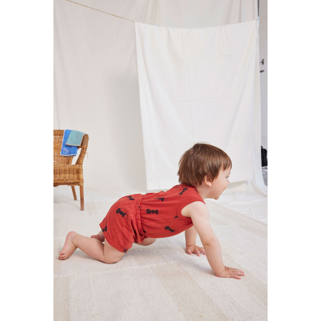 Bobo Choses Burgundy Red Baby Ant All Over Body