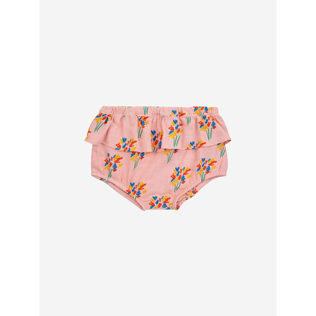 Bobo Choses Pink Baby Fireworks All Over Ruffle Woven Bloomer