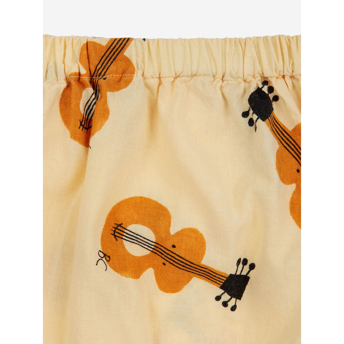 Bobo Choses Light Yellow Baby Acoustic Guitar All Over Woven Bloomer