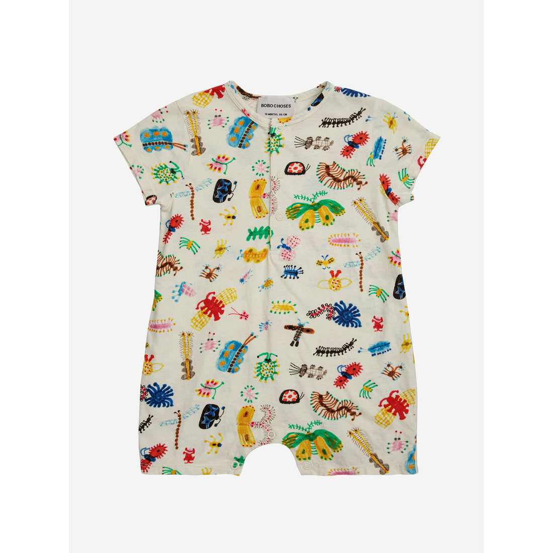 Bobo Choses Offwhite Baby Fuuny Insects All Over Playsuit