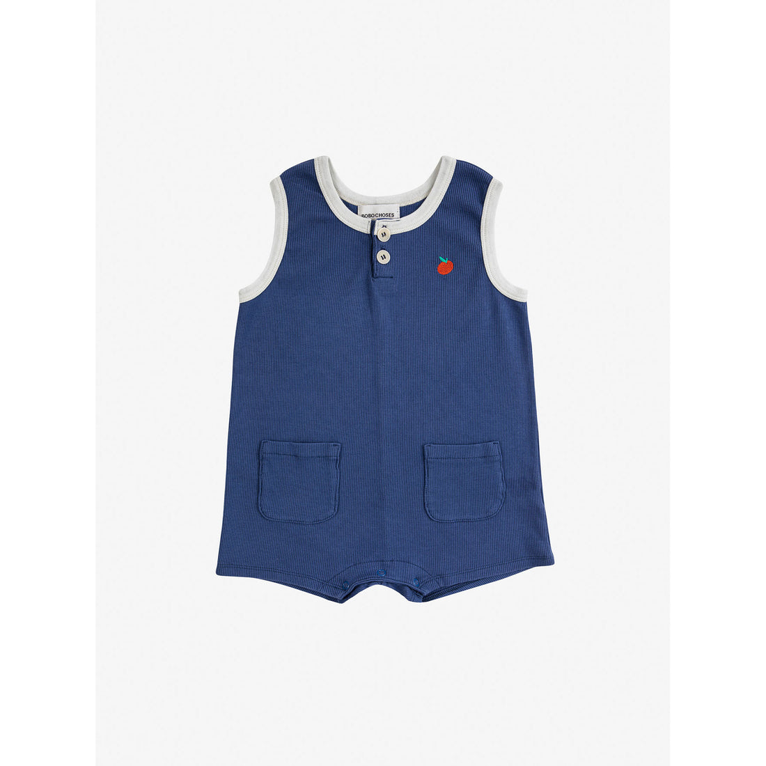 Bobo Choses Navy Blue Baby Tomato Playsuit