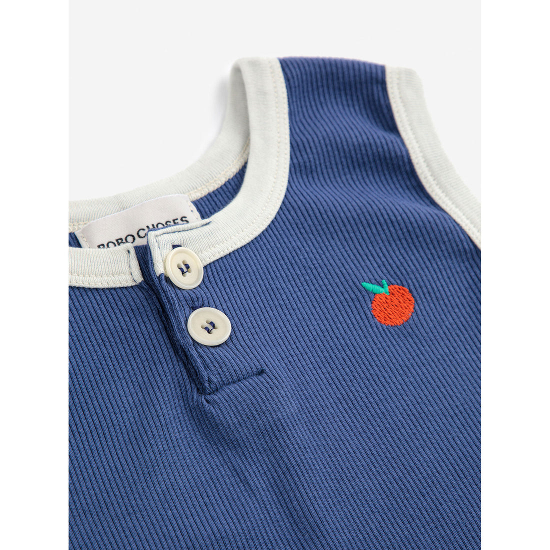 Bobo Choses Navy Blue Baby Tomato Playsuit