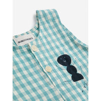 Bobo Choses Turquoise Baby Ant Vichy Woven Playsuit