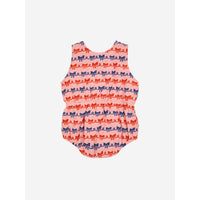 Bobo Choses Pink Baby Ribbon Bow All Over Woven Romper