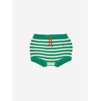 Bobo Choses Green Baby Stripes Knitted Culotte