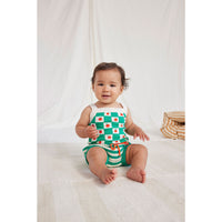 Bobo Choses Green Baby Stripes Knitted Culotte