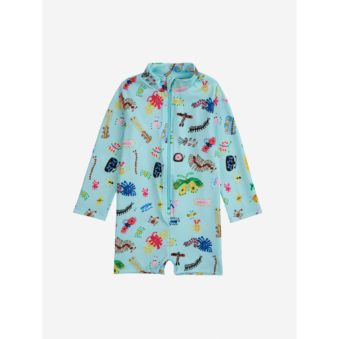 Bobo Choses Aqua Blue Baby Funny Insects All Over Swim Overall