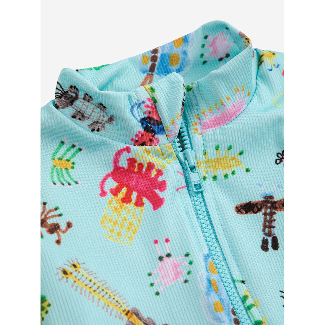 Bobo Choses Aqua Blue Baby Funny Insects All Over Swim Overall