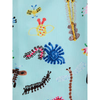 Bobo Choses Aqua Blue Baby Funny Insects All Over Swim Overall