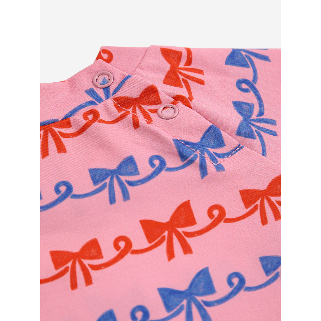 Bobo Choses Pink Baby Ribbon Bow All Over Swim T-Shirt