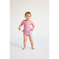 Bobo Choses Pink Baby Ribbon Bow All Over Swim T-Shirt