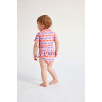 Bobo Choses Pink Baby Ribbon Bow All Over Swim T-Shirt