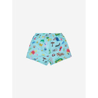 Bobo Choses Aqua Blue Baby Funny Insects All Over Swim Shorts