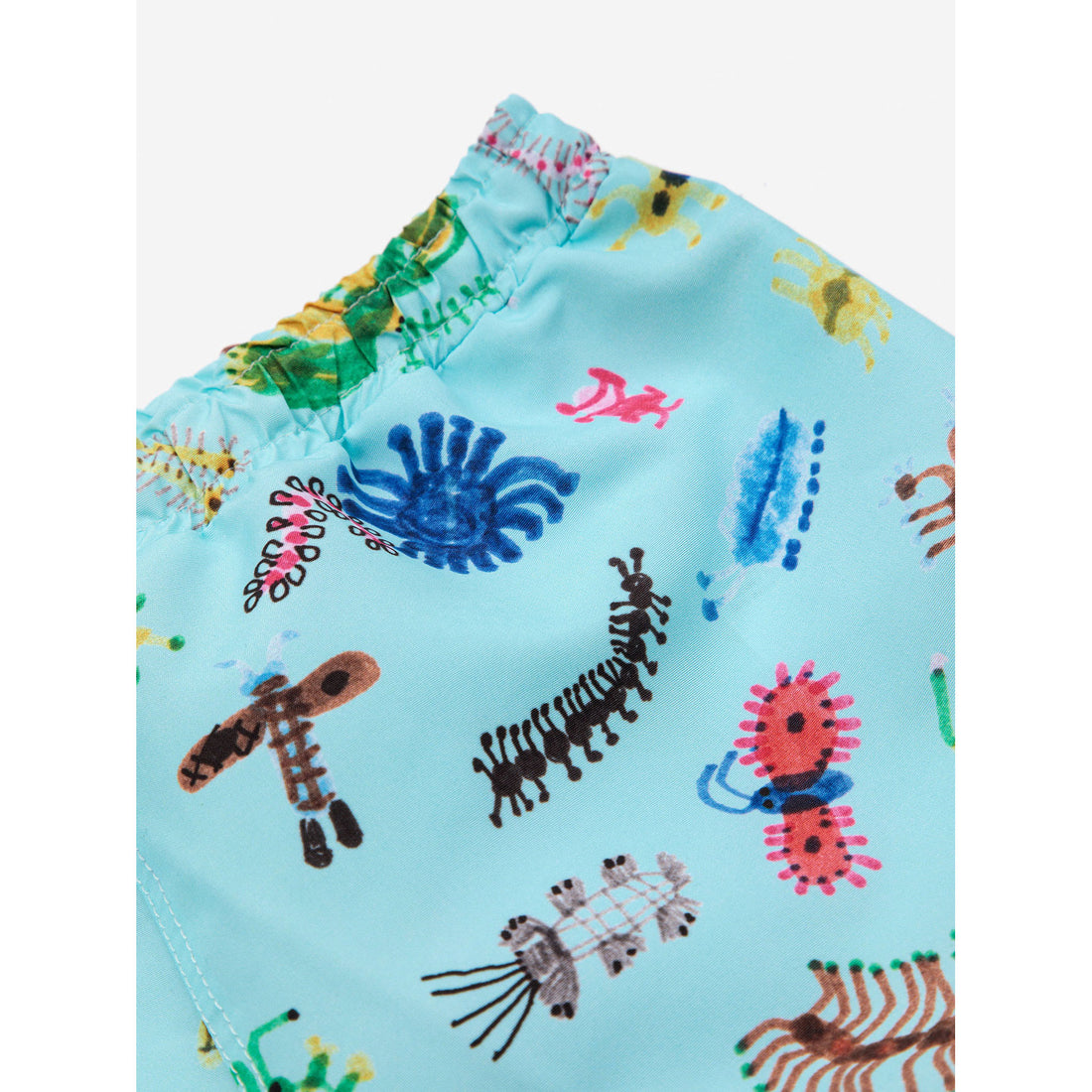 Bobo Choses Aqua Blue Baby Funny Insects All Over Swim Shorts