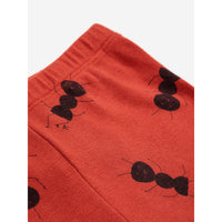 Bobo Choses Burgundy Red Baby Ant All Over Leggings