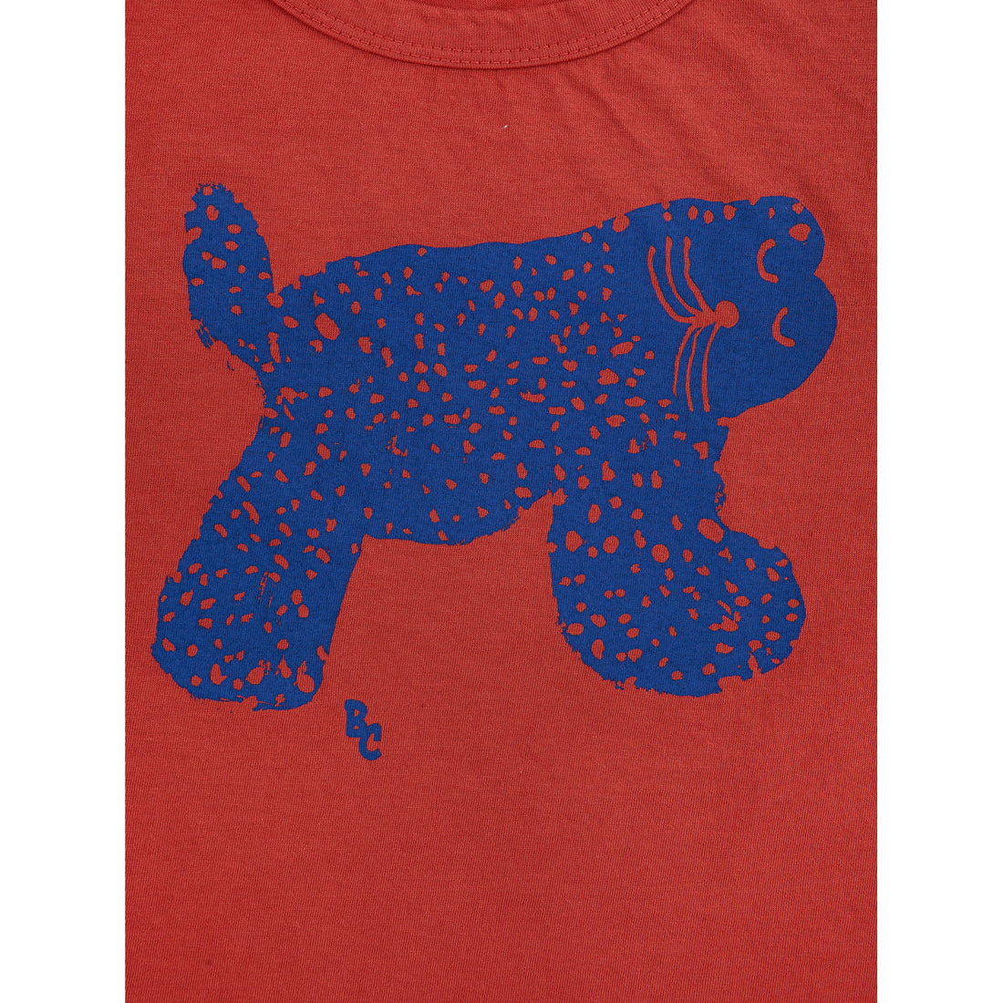 Bobo Choses Burgundy Red Big Cat T-Shirt