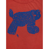 Bobo Choses Burgundy Red Big Cat T-Shirt