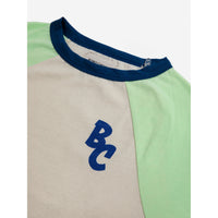 Bobo Choses Jade Green Bc Color Block Raglan Sleeves T-Shirt