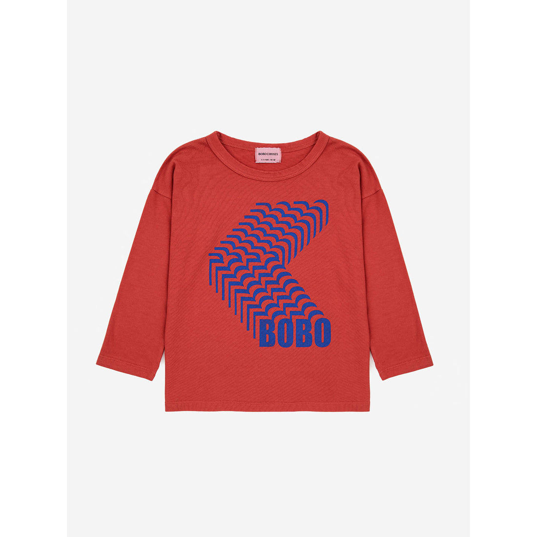 Bobo Choses Burgundy Red Bobo Shadow Long Sleeve T-Shirt