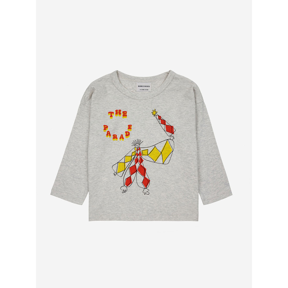 Bobo Choses Light Heather Grey The Parade Master Long Sleeve T-Shirt