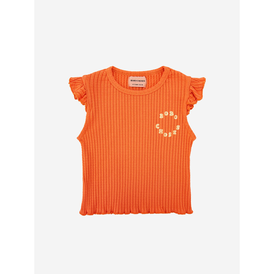 Bobo Choses Orange Bobo Choses Circle Ruffled Tank Top
