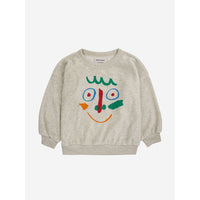 Bobo Choses Light Heather Grey Crazy Mask Sweatshirt