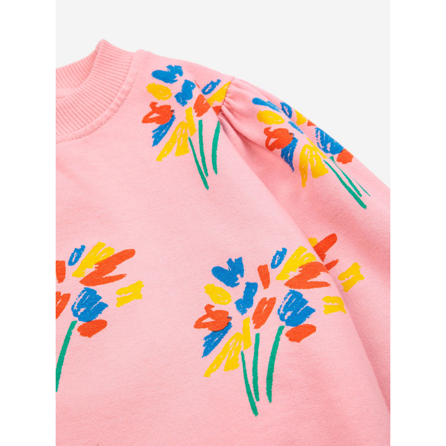 Bobo Choses Pink Fireworks All Over Sweatshirt