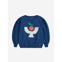 Bobo Choses Navy Blue Tomato Plate Sweatshirt
