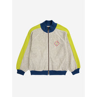 Bobo Choses Light Heather Grey Shadow Terry Zipped Sweatshirt