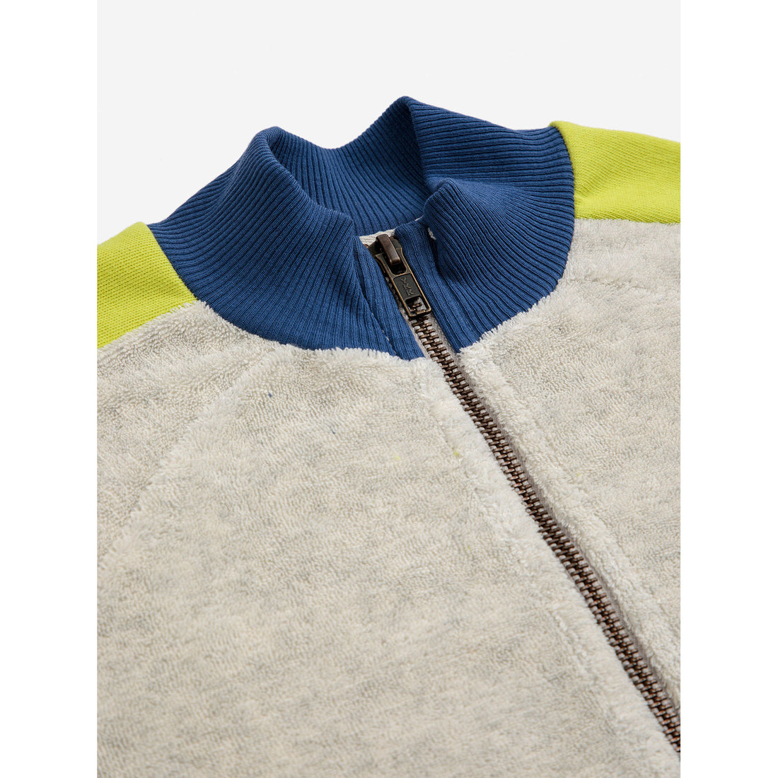 Bobo Choses Light Heather Grey Shadow Terry Zipped Sweatshirt