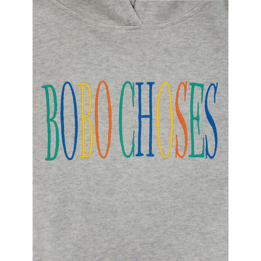 Bobo Choses Light Heather Grey Bobo Choses Embroidery Hoodie