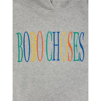 Bobo Choses Light Heather Grey Bobo Choses Embroidery Hoodie
