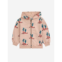 Bobo Choses Light Pink Dancing Giants All Over Zipped Hoodie