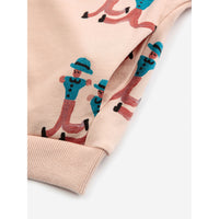Bobo Choses Light Pink Dancing Giants All Over Zipped Hoodie
