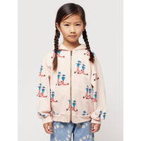 Bobo Choses Light Pink Dancing Giants All Over Zipped Hoodie