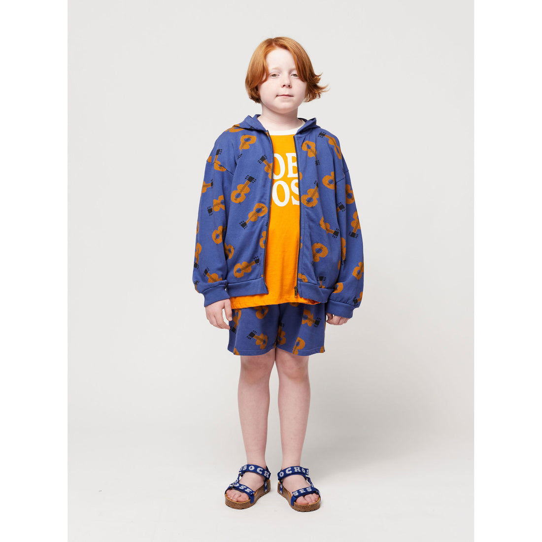 Bobo Choses Navy Blue Acoustic Guitar All Over Hoodie