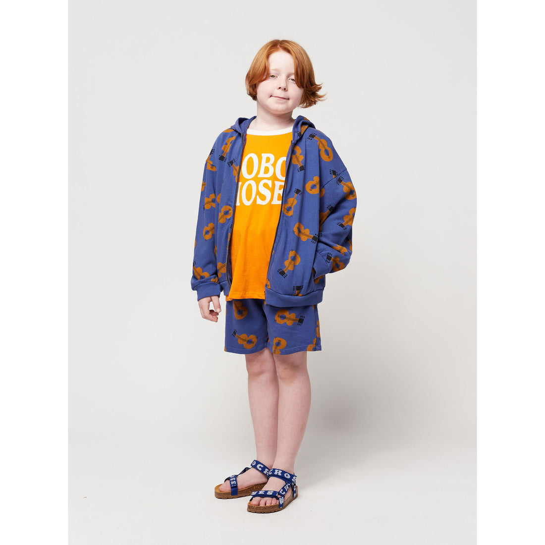 Bobo Choses Navy Blue Acoustic Guitar All Over Hoodie