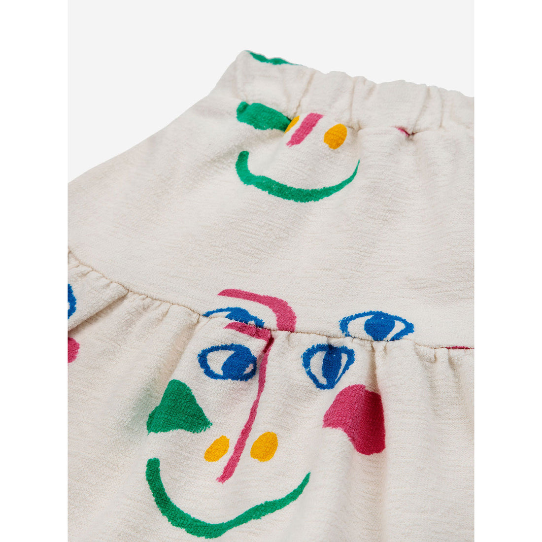 Bobo Choses Offwhite Smiling Mask All Over Skirt