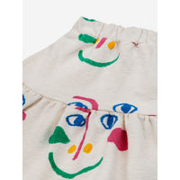 Bobo Choses Offwhite Smiling Mask All Over Skirt