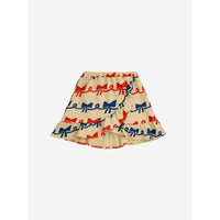 Bobo Choses Light Yellow Ribbon Bow All Over Ruffle Skirt