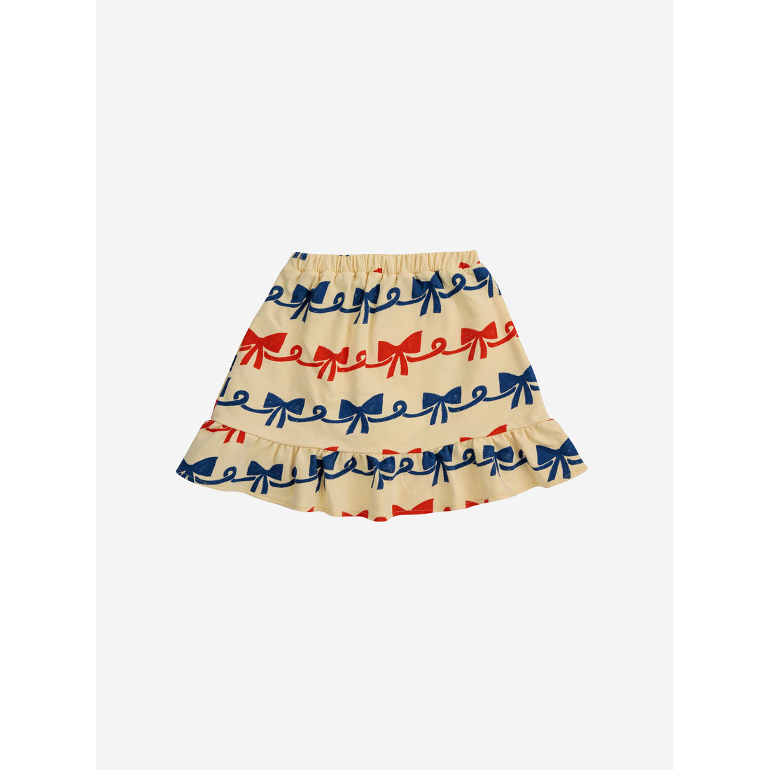 Bobo Choses Light Yellow Ribbon Bow All Over Ruffle Skirt
