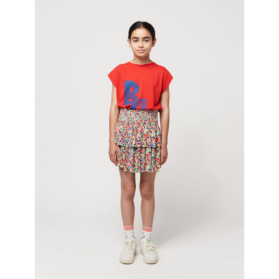 Bobo Choses Multicolor Confetti All Over Woven Ruffle Skirt