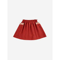 Bobo Choses Burgundy Red Pockets Woven Skirt